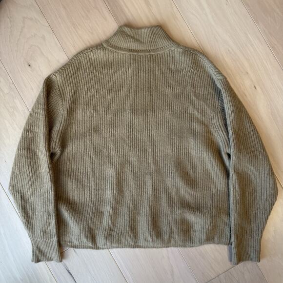 Jenni Kayne Cashmere Sweater Women's Small Brown 1/4 Zip Minimalist Glam Winter - Picture 9 of 10